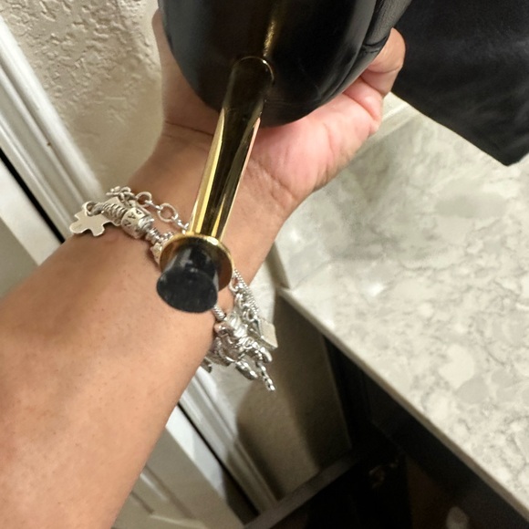 Padlock Pointed Toe Knee High Boot (Women) - Picture 8 of 12